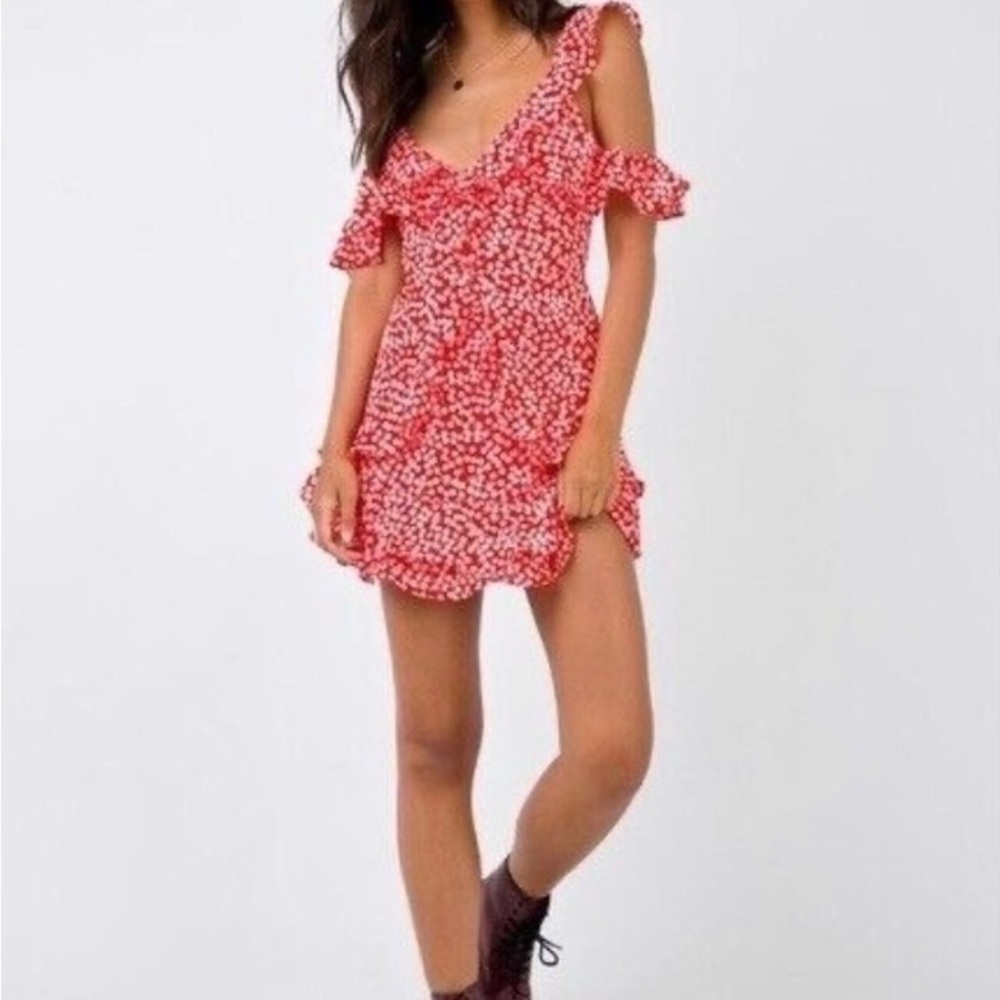 Polly mini dress with ruffles. Size 6